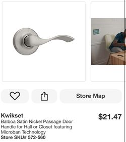 Kwikset Balboa Satin Nickel Passage Door