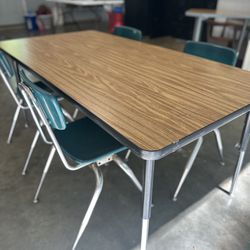 Kids Learning School Table with Four Matching Chairs