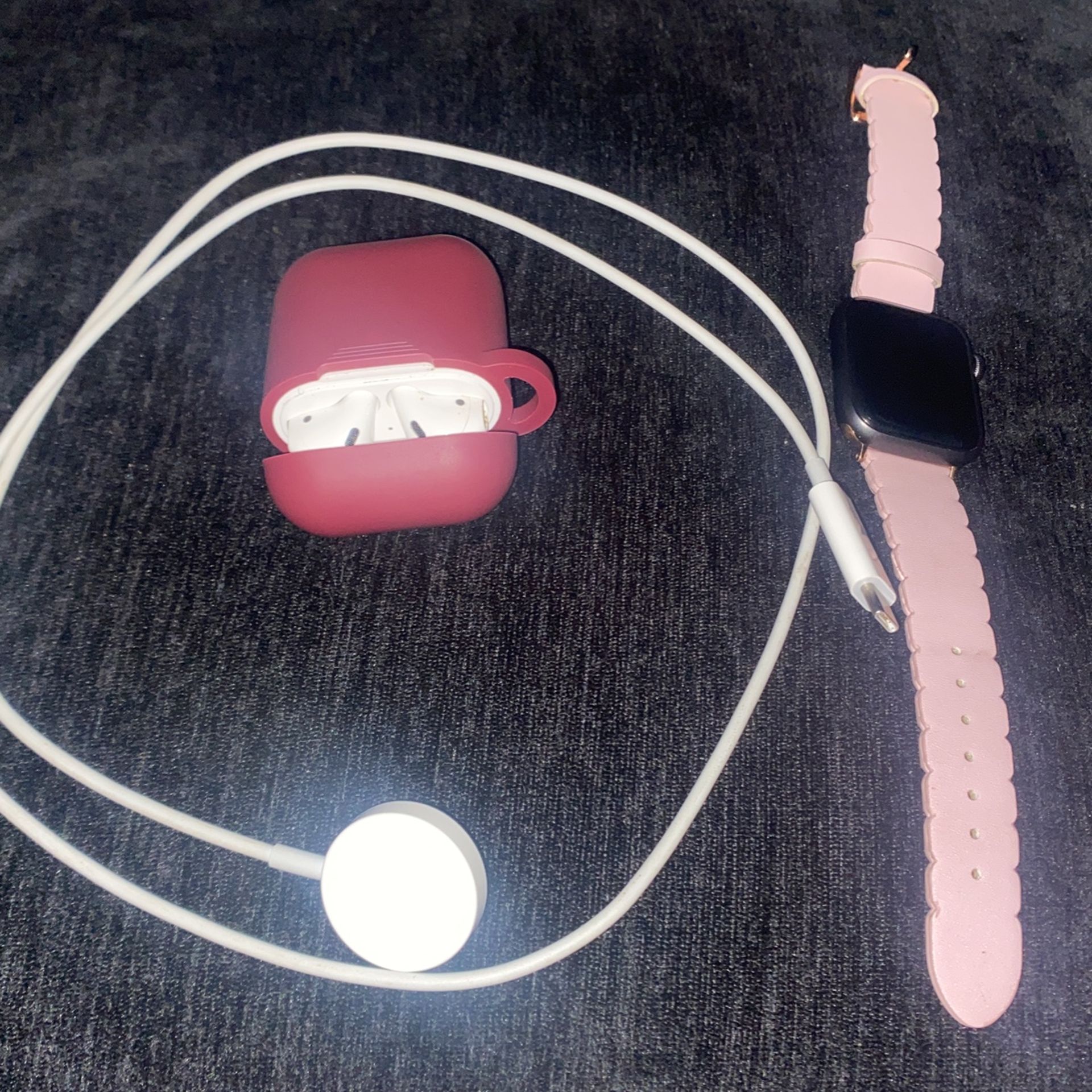 (just AirPods In Burgundy Case )