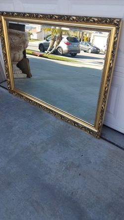 Wood vintage mirror