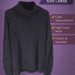 Black Knit Sweater – Size Large  