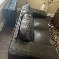 Black Lather Sofa
