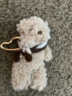 Anthropologie Plush Bear Keychain Clip