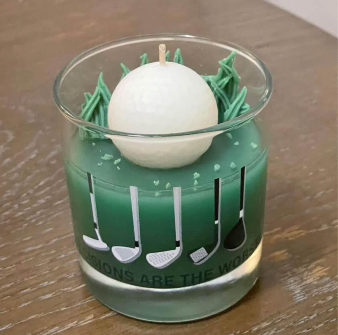 “Decision are the worst” golf candle