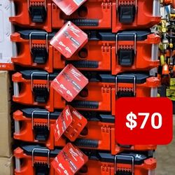 Milwaukee PACKOUT 22in. Medium Red Tool Box with 75 Lbs. Weight Capacity.  Each 