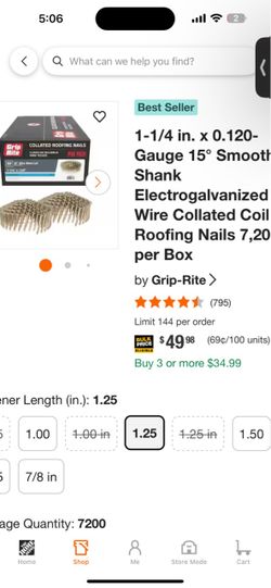 Roofing nails
