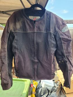 Joe Rocket Men's Mesh Street Motorcycle Jacket All Black Padded SIZE M