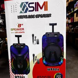 8" Portable Bluetooth PA Speaker - Indoor/Outdoor Karaoke Machine Sound System