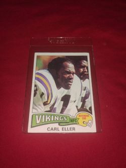 Vintage Old 1975 Carl Eller Football Card - Topps #290 - in very good condition