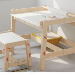 IKEA  Kids Table And Bench Adjustable 