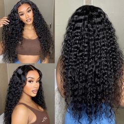 Lace frontal wig human hair body wave water wave curly and straight pre plucked with baby hair Brazilian 