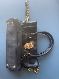 Michael Kors Black Leather Hamilton Satchel