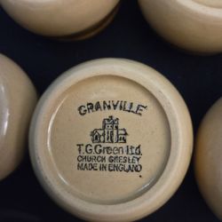 12 Vtg T.G. Granville Butter Crock/Dish Church Gresley-England 2.25"x1.5"each