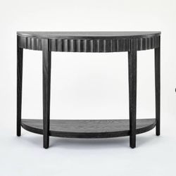 Studio McGee Threshold Scallop Black Console Table 
