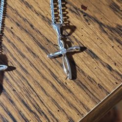 2 Small Cross Necklaces