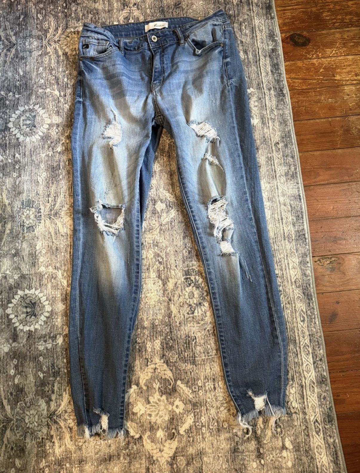 KANCAN jeans - Size 15 (31 Waist), Distressed, Ankle Skinny Jean