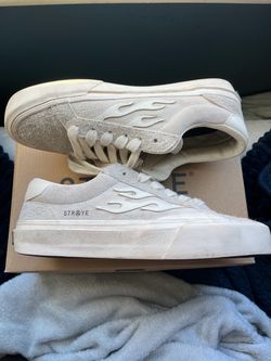 Straye Low-Top Suede Flame Sneakers