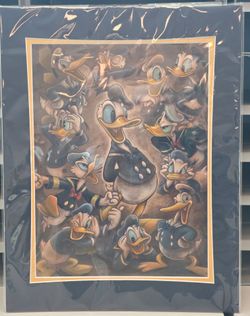 2023 Disney Parks Donald Duck Thru The Years By Darren Wilson Matte Print 14x18”