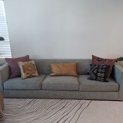 CB2 Modern Suede Sofa