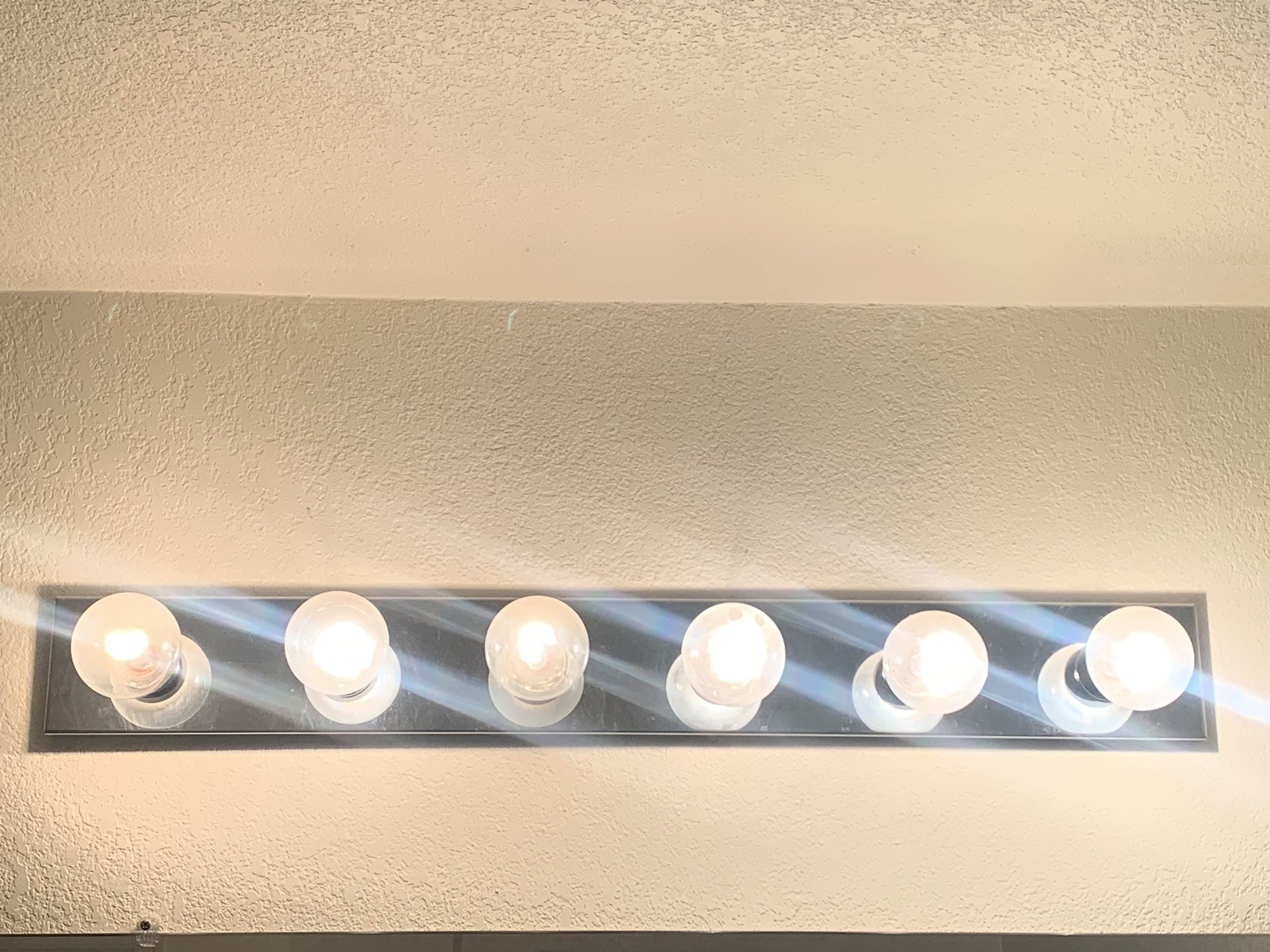 Chrome Six Bulb bathroom Light