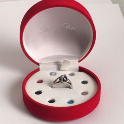 STERLING SILVER INTERCHANGEABLE MULTI COLOR RING SIZE 6