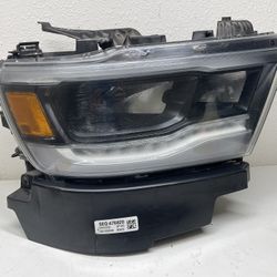 2019 2020 2021 2022 Dodge Ram 1500 Passenger Headlight LED Black Bezel OEM