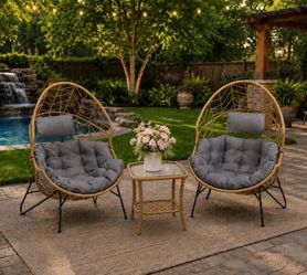 Brand new patio eggs set 3 pieces