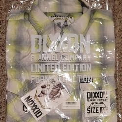 DIXXON FLANNEL COMPANY METALLICA "...AND JUSTICE FOR ALL" FLANNEL - MENS SIZE MEDIUM, NEW W/ TAGS