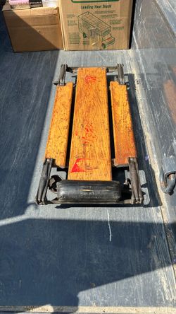 True Vintage Mechanics Creeper Oak And Cast Iron 