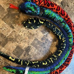 3 Large Snake Plushies 