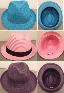 Fashion hat for women pink blue purple