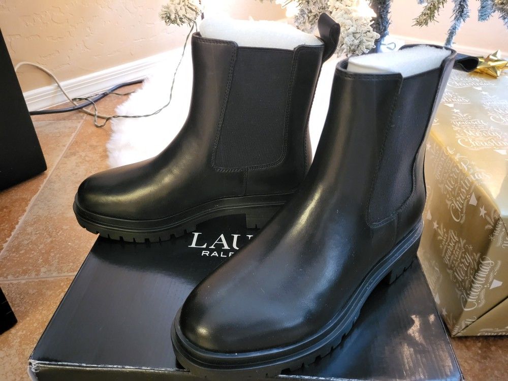 Ralph Lauren Chelsea Black Boots size 6