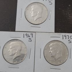 40% Kennedy Half Dollars Lot of 3