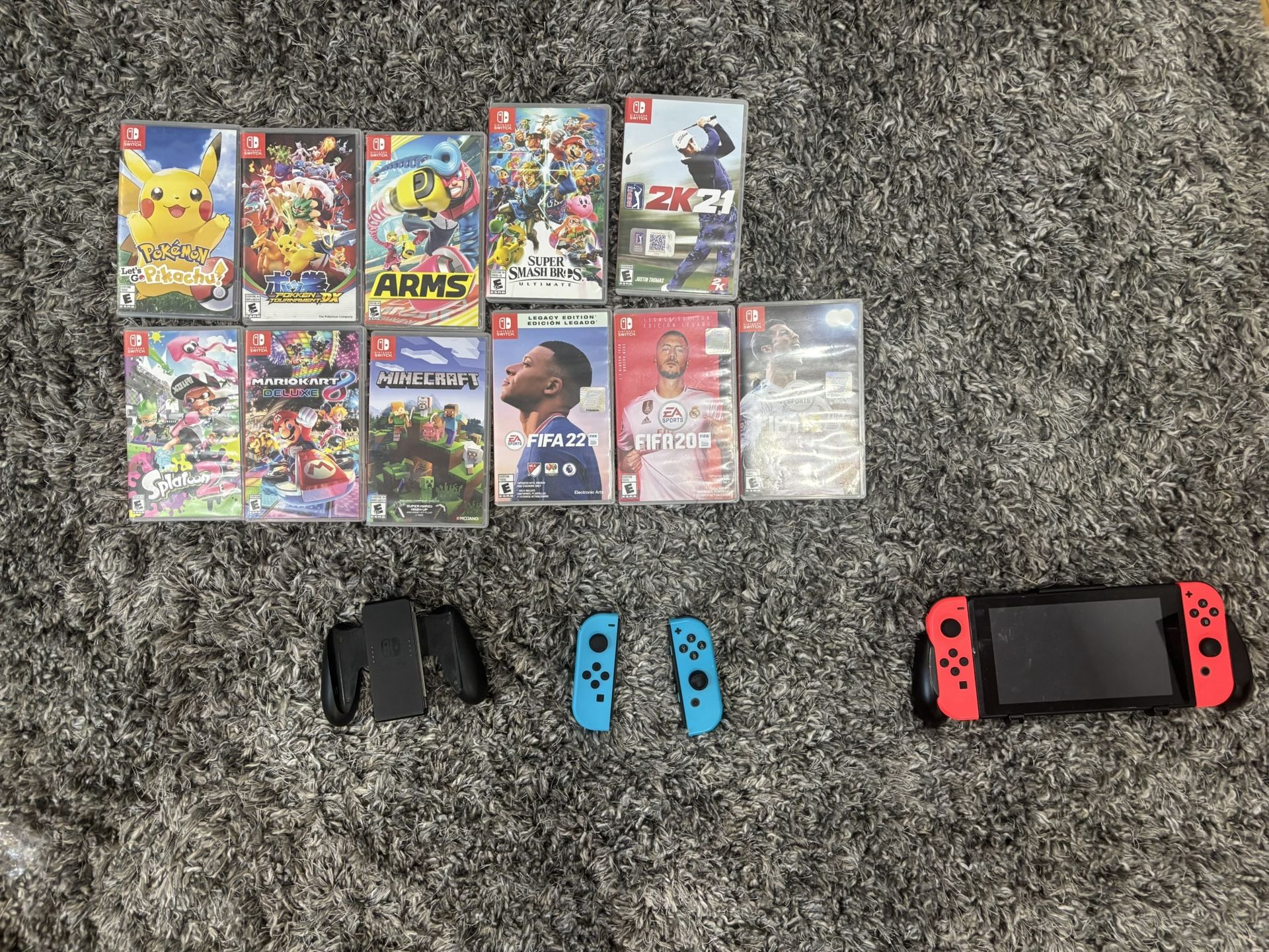 🎮 Nintendo Switch Premium Bundle – 11 Top Games + 2 Wireless Pro Controllers + Extra Joy-Cons – $420 OBO (Retail: $1,170)