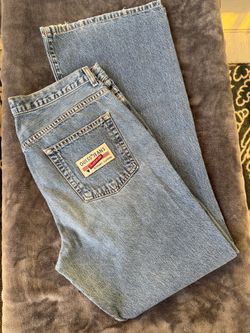Vintage Women’s GUESS Light Blue Denim Flare Jeans with Logo Pocket Patch