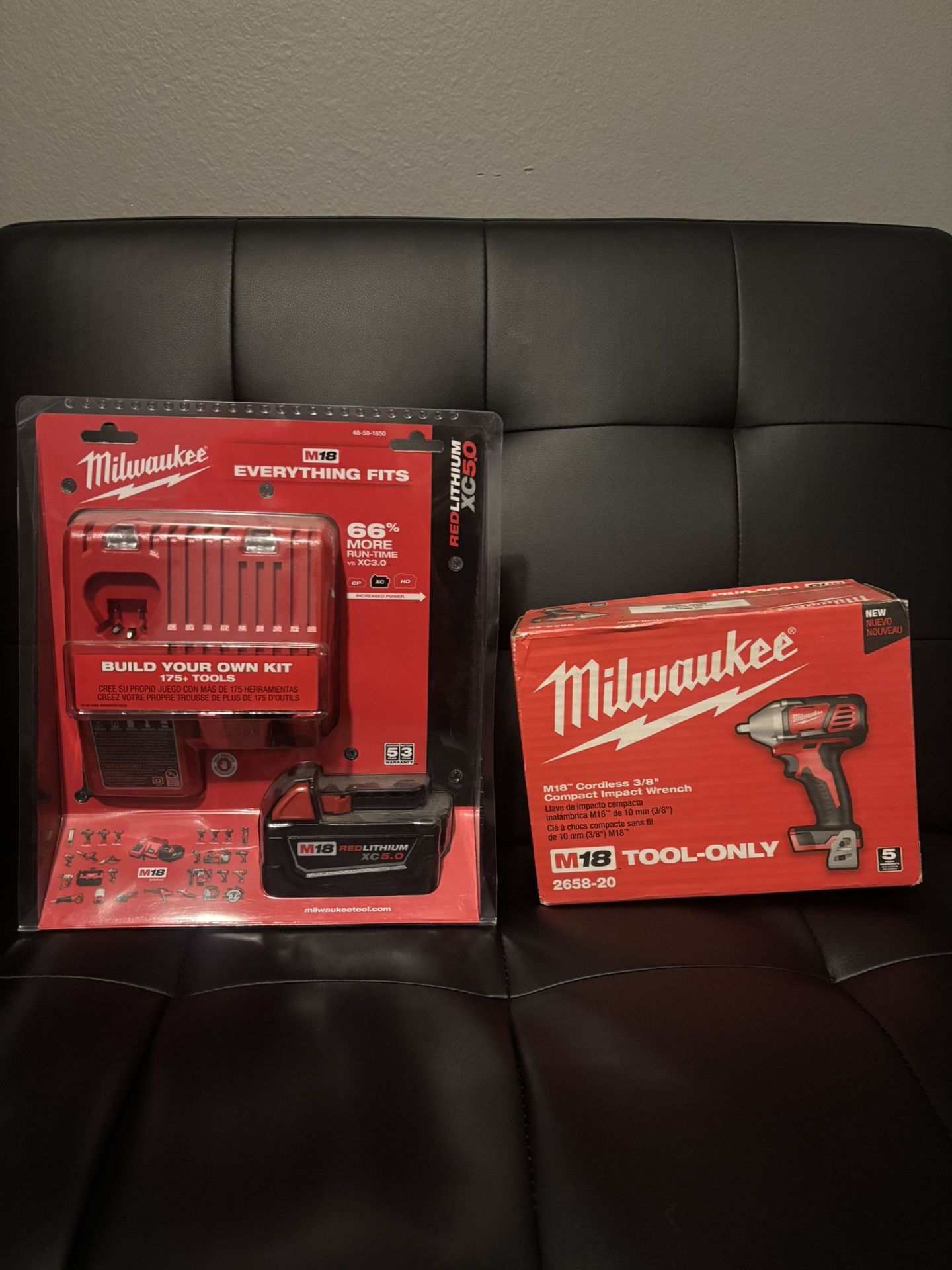 Milwaukee M18 Cordless 3/8” Compact Impact Wrench And Battery And Charger