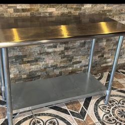 6ft x 20”  Stainless steel prep table 