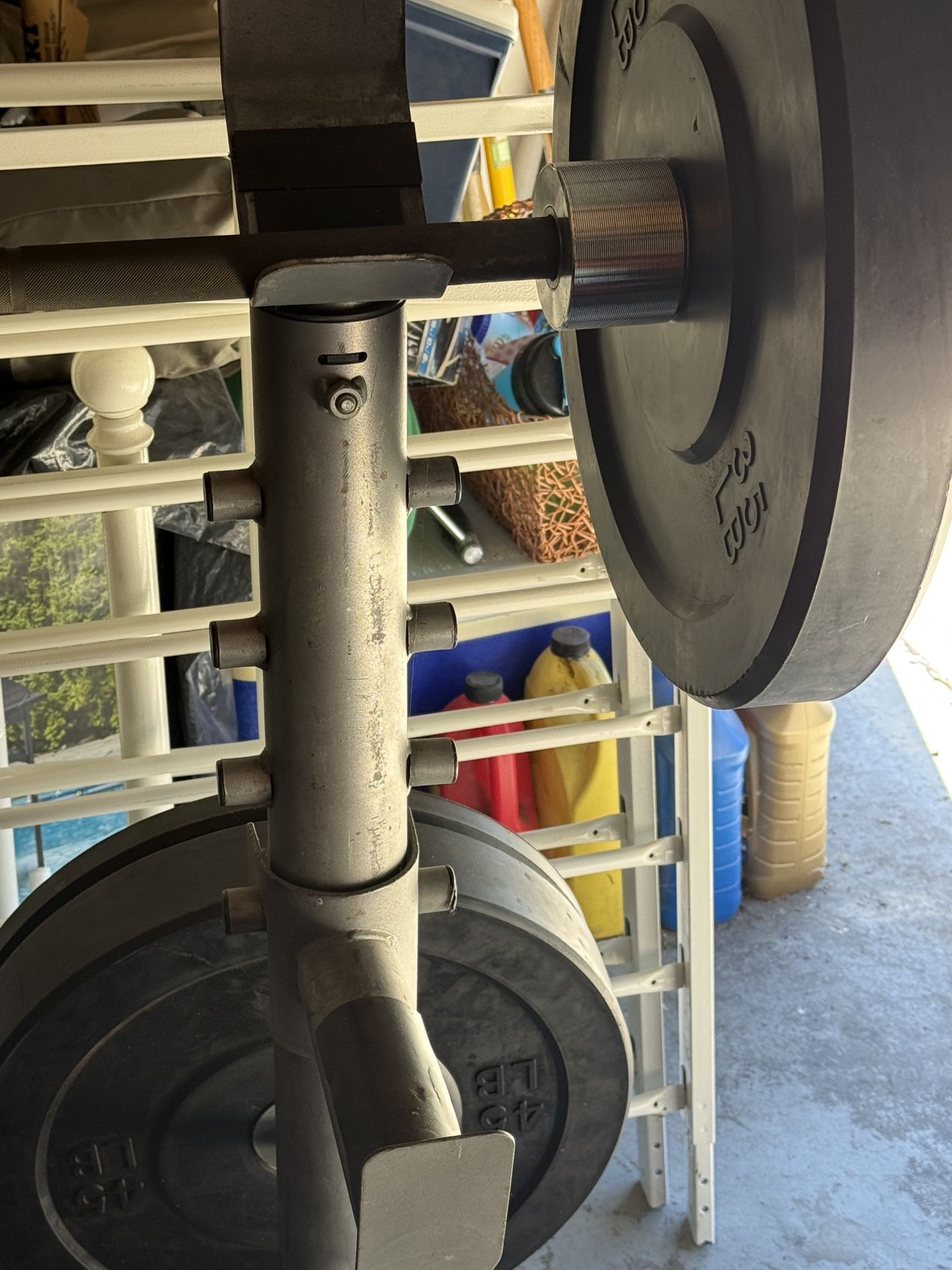 Weight Set With Bench With Leg Developer, 260 Lb, Rack, Bar