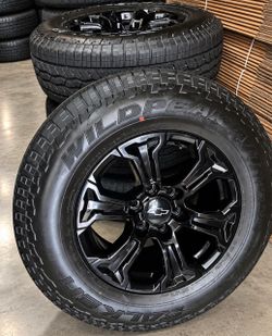 18” Chevy Silverado ZR2 Tahoe Black wheels and NEW Tires