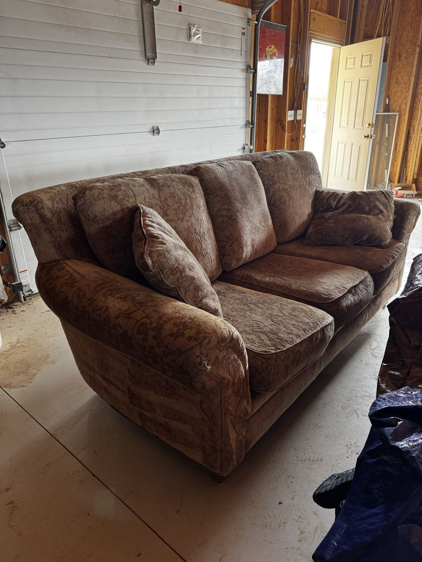 Brown Fabric Couch