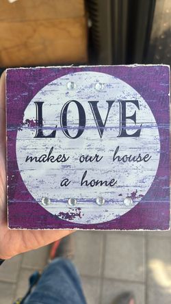 Love Makes Our House a Home Wood Sign