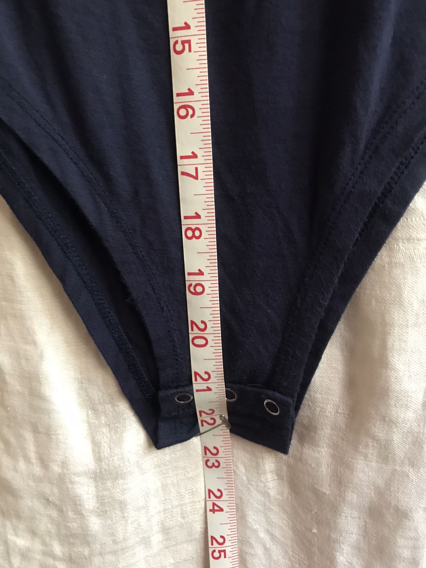 Handmade Off Shoulder Navy Blue Bodysuit. Fits XS/S