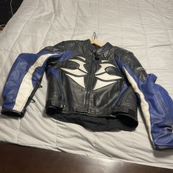 Leather Motorcycle Jacket Size 46