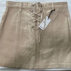 Forever21 Lace Up Front/zipper Back Pencil Skirt - Size S