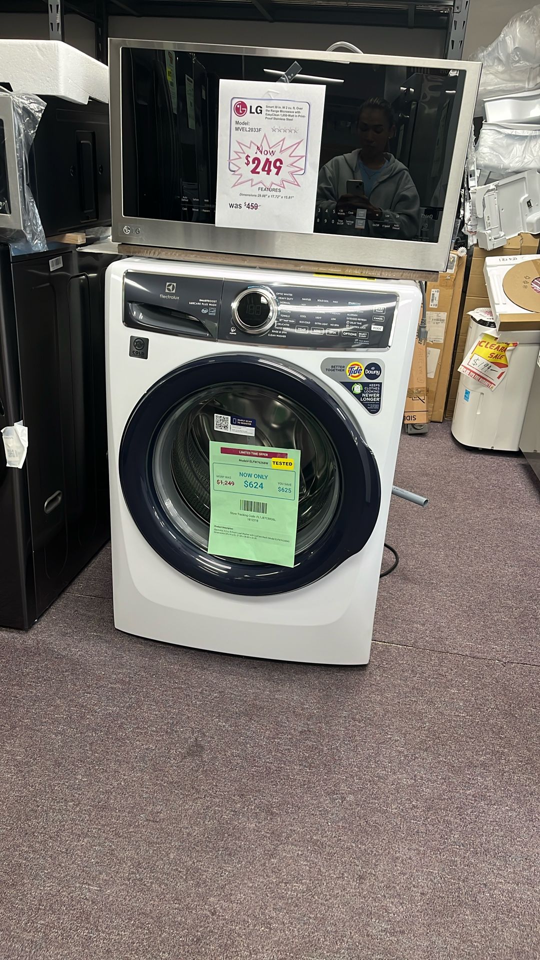 Washer Electrolux New Open Box 