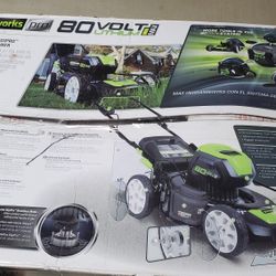 Greenworks Pro 80 Volt Electric Mower With Bagger 