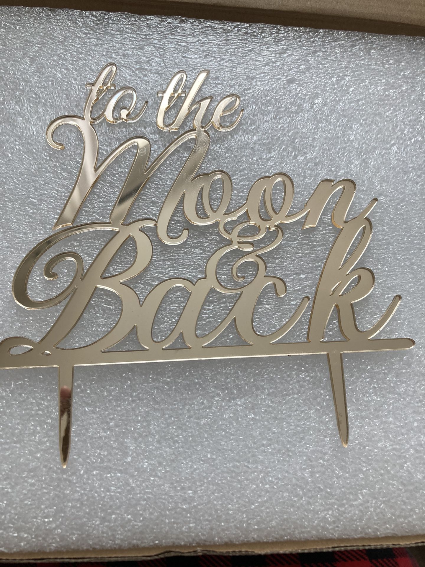 “To The Moon & Back” Cake Topper