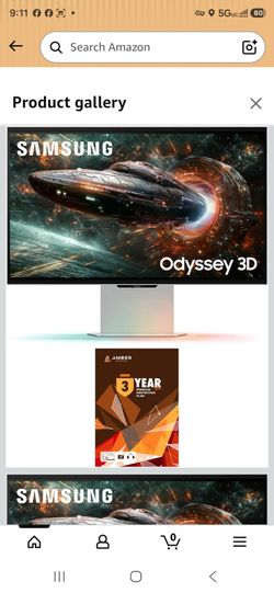 Samsung LS27FG900XNXZA 27 Inch Odyssey 3D 4K 165Hz Gaming Monitor