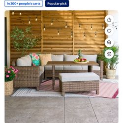 Brookbury wicker patio set