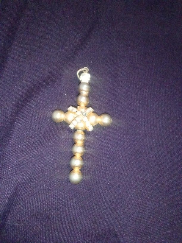 Vintage Rhinestone Cross